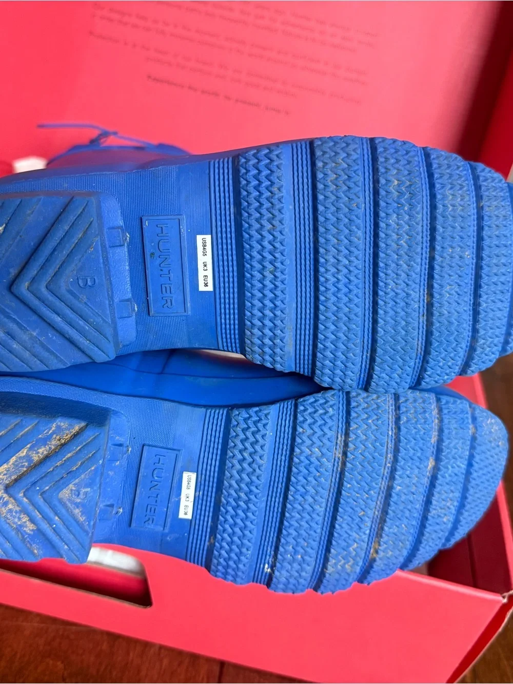Hunter Cruise Blue Tonal Rain Boots (Kids)